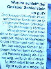 Gosauer Schleifstein so gut Erklrung